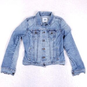 Old Navy Denim Jean Jacket Womens Small Stretch Trucker Casual Classic Rugged‎